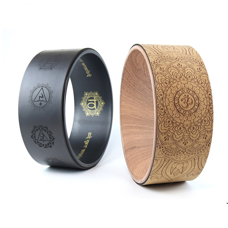 Pilates Yoga Wheel - Wooden Yoga Circles Soft Wood Made