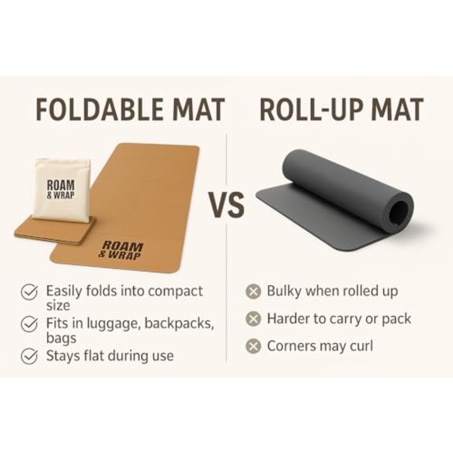Travel yoga mat: cork, natural - Pilates Yoga Go 评论和价格